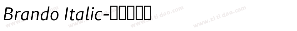 Brando Italic字体转换